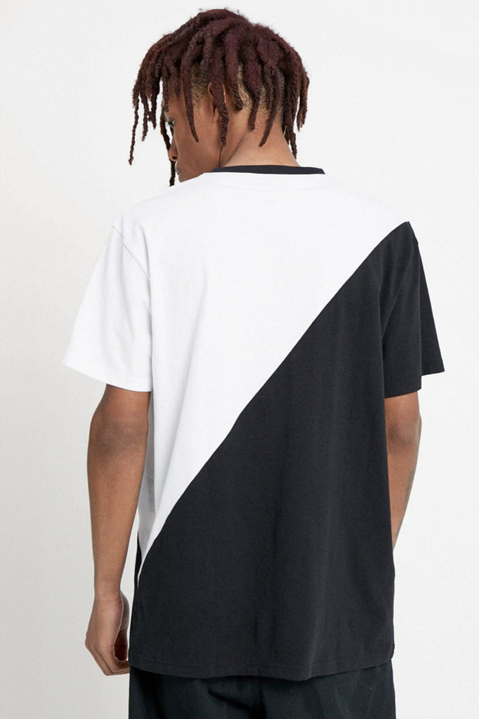 Black and White Diagonal Asymmetrical Tshirt