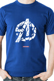 Avengers Endgame - Broken Avengers Logo Blue T-Shirt