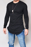 Asymmetric Black Full Sleeve Tshirt
