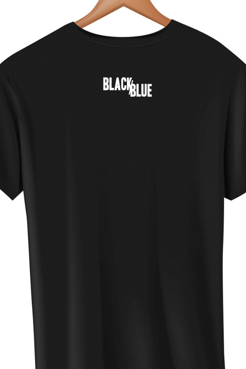 Sarod Horizontal Print Black Tshirt