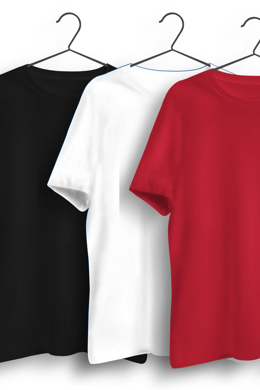 Pack of 3 - Black, White and Red