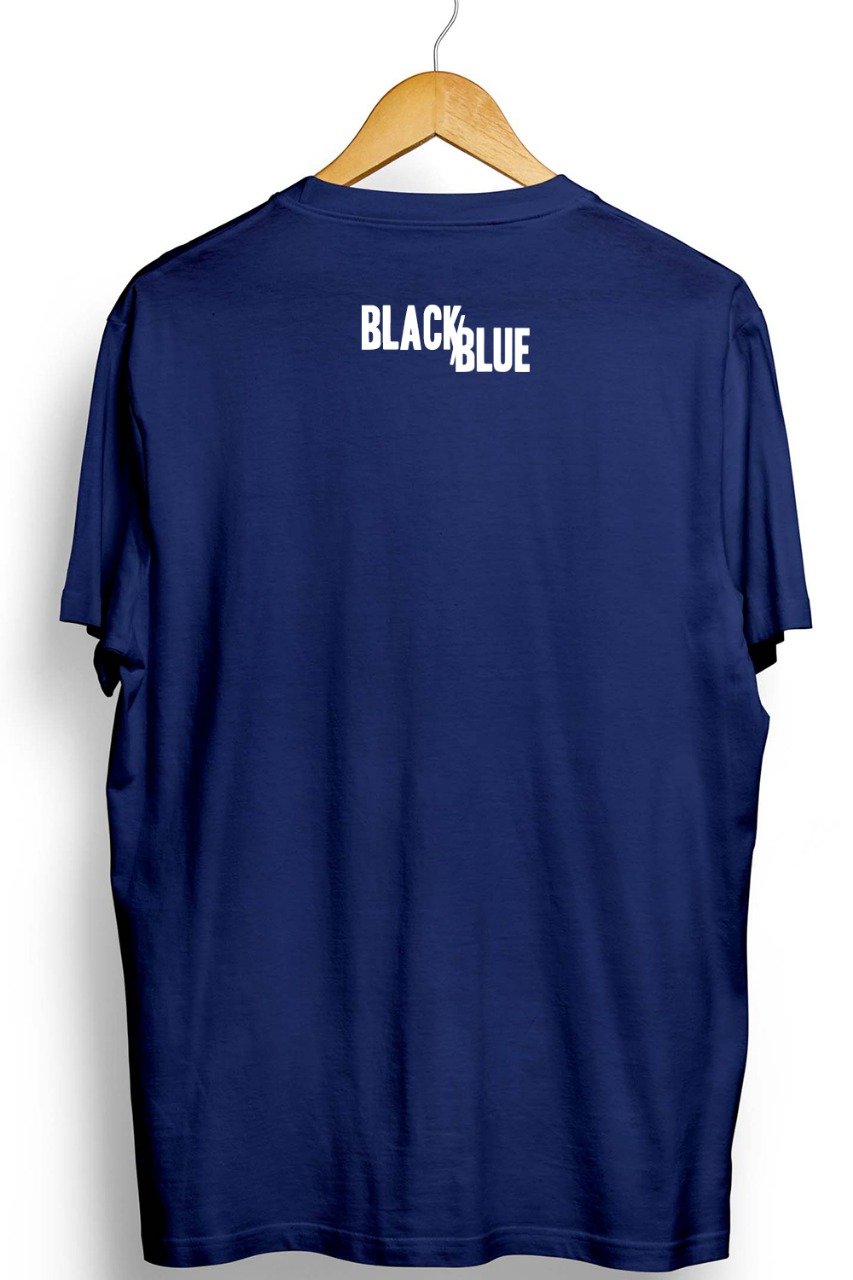 Sarod Horizontal Print Blue Tshirt