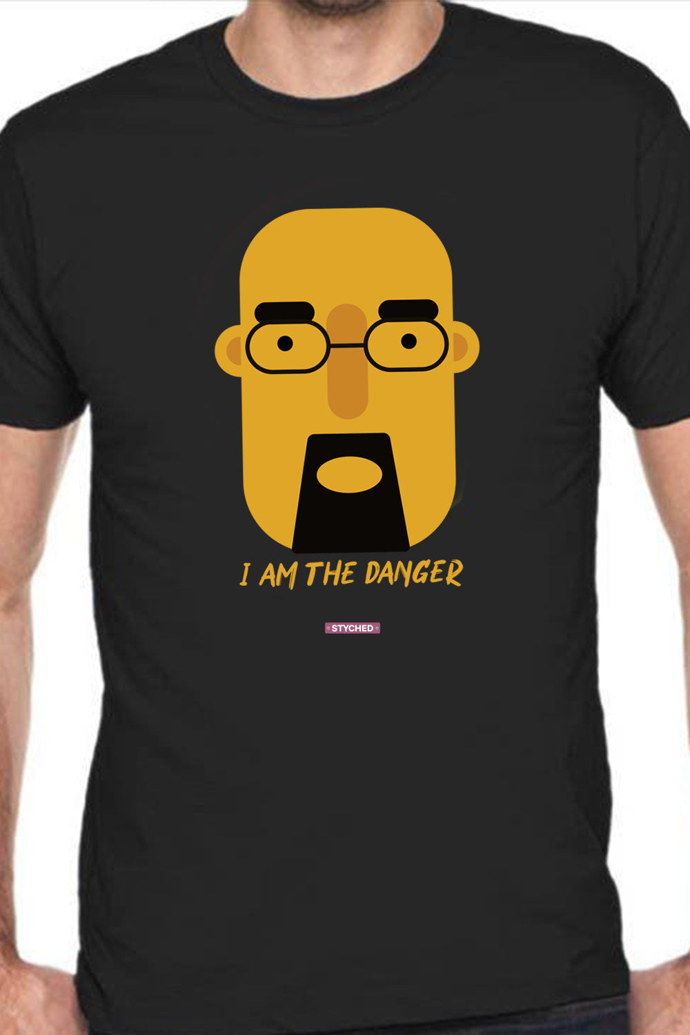 I am the Danger, Breaking Bad - Quirky Graphic T-Shirt Black Color