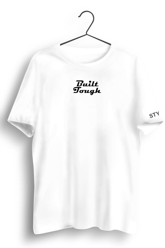 Built Tough Printed White Dry Fit Tee