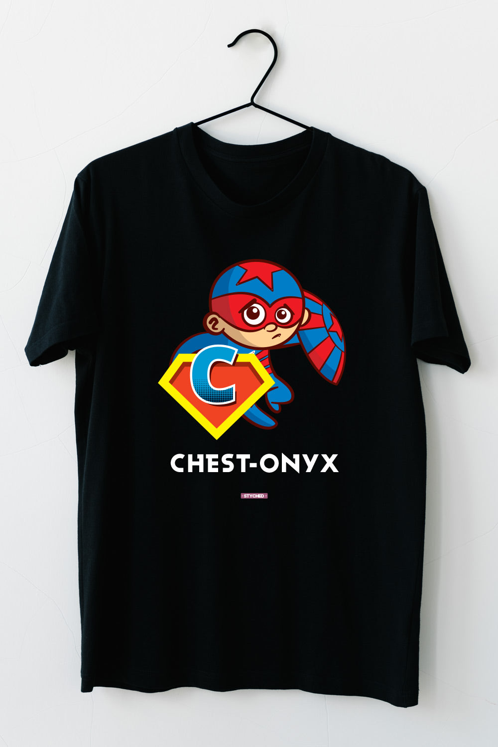 ChestOnyx by Styched Black Dry-Fit T-Shirt