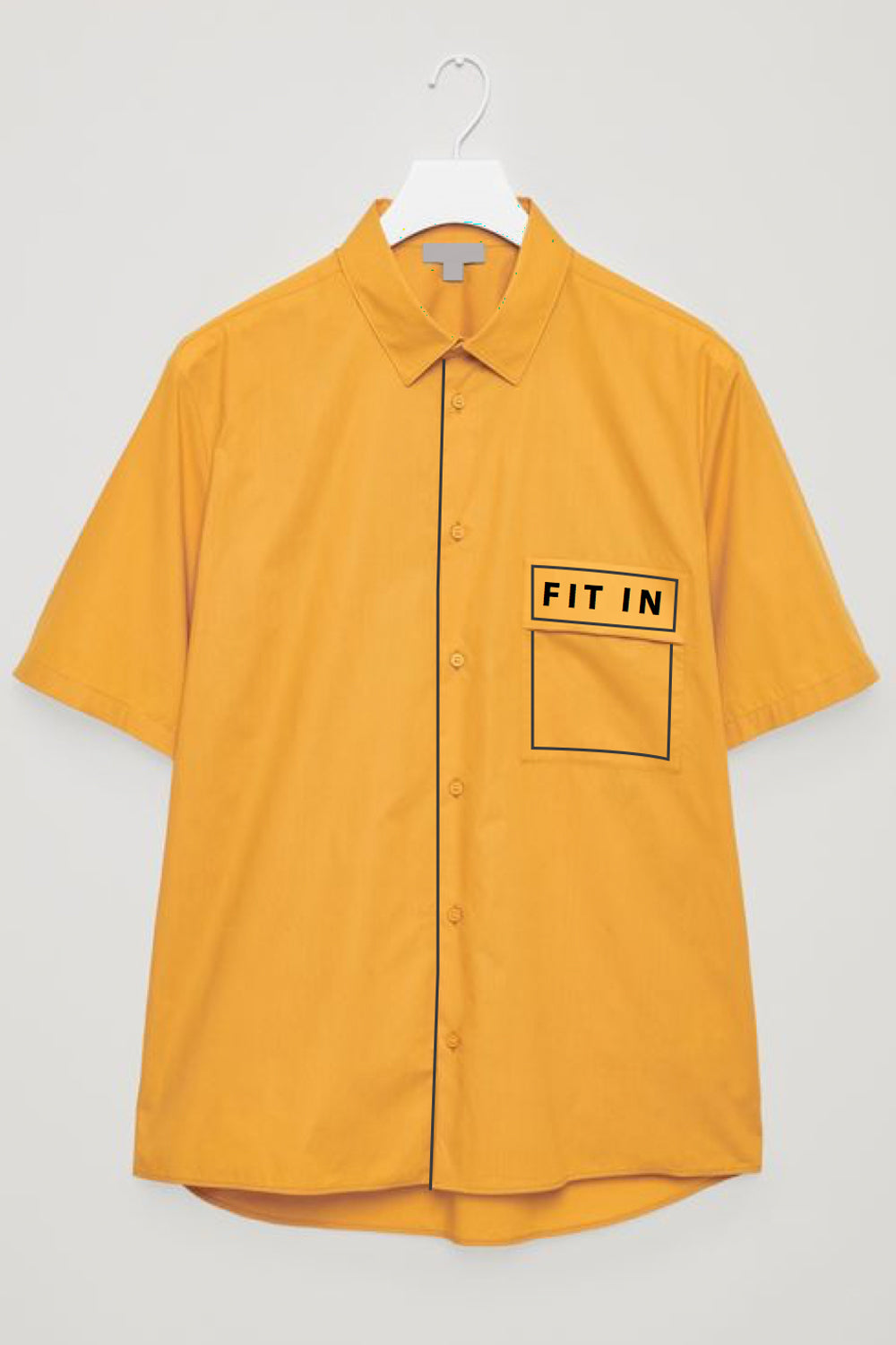 Cillian ochre yellow half sleeve shirt