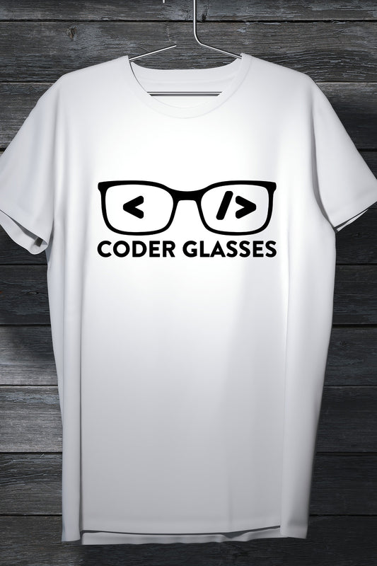 Coder Glasses - Coder Tee white