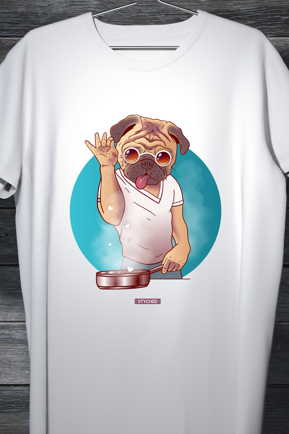 Salt Bae Nusret Pug Swag - Graphic quirky White TShirt