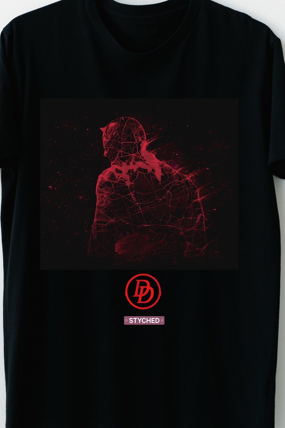 Daredevil - Red Inked Block Printed TShirt