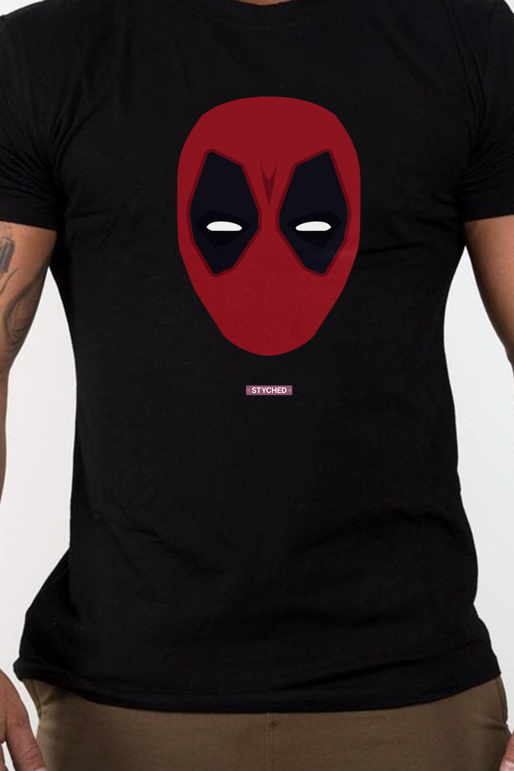Deadpool Mask Black Dry-Fit T-Shirt