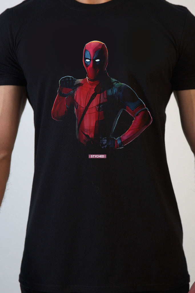 Deadpool Black Dry-Fit T-Shirt