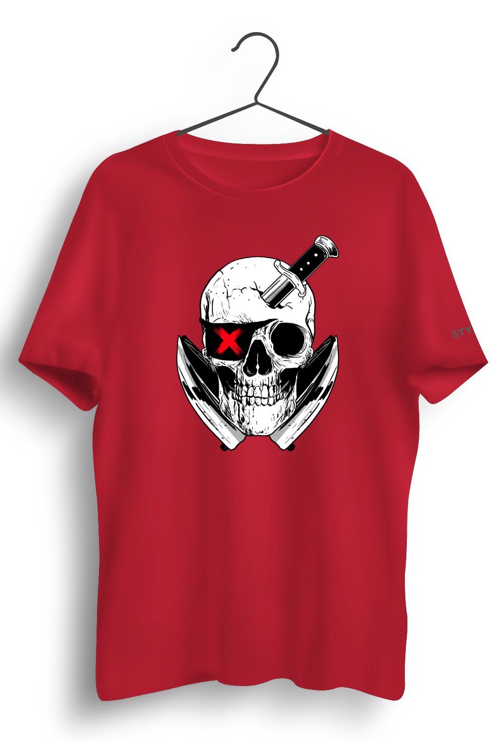 Dirty Pirate Graphic Printed Red Tshirt