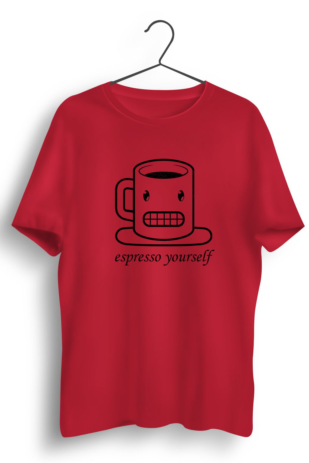 Espresso Yourself Graphic Printed Red Tshirt