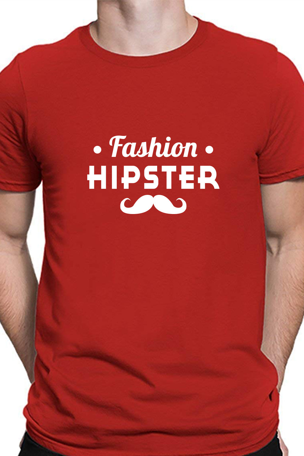 Fashion Hipster - Cool Casual Red Printed T-Shirt