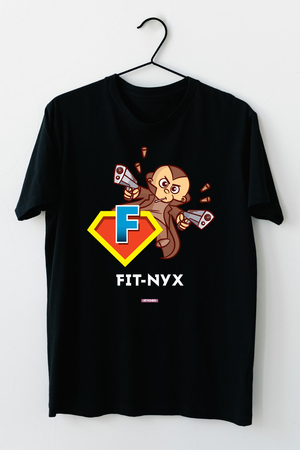 FitNyx by Styched Black Dry-Fit T-Shirt