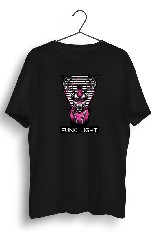 Funk Light Graphic Printed Black Tshirt