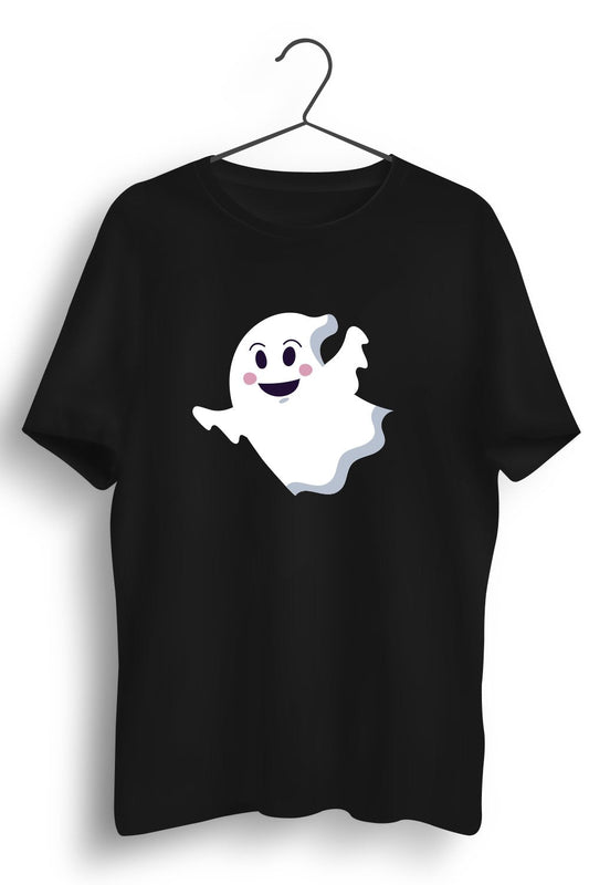 Ghost Graphic Printed Black Tshirt