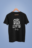 Girl Who Lifts Black Tshirt