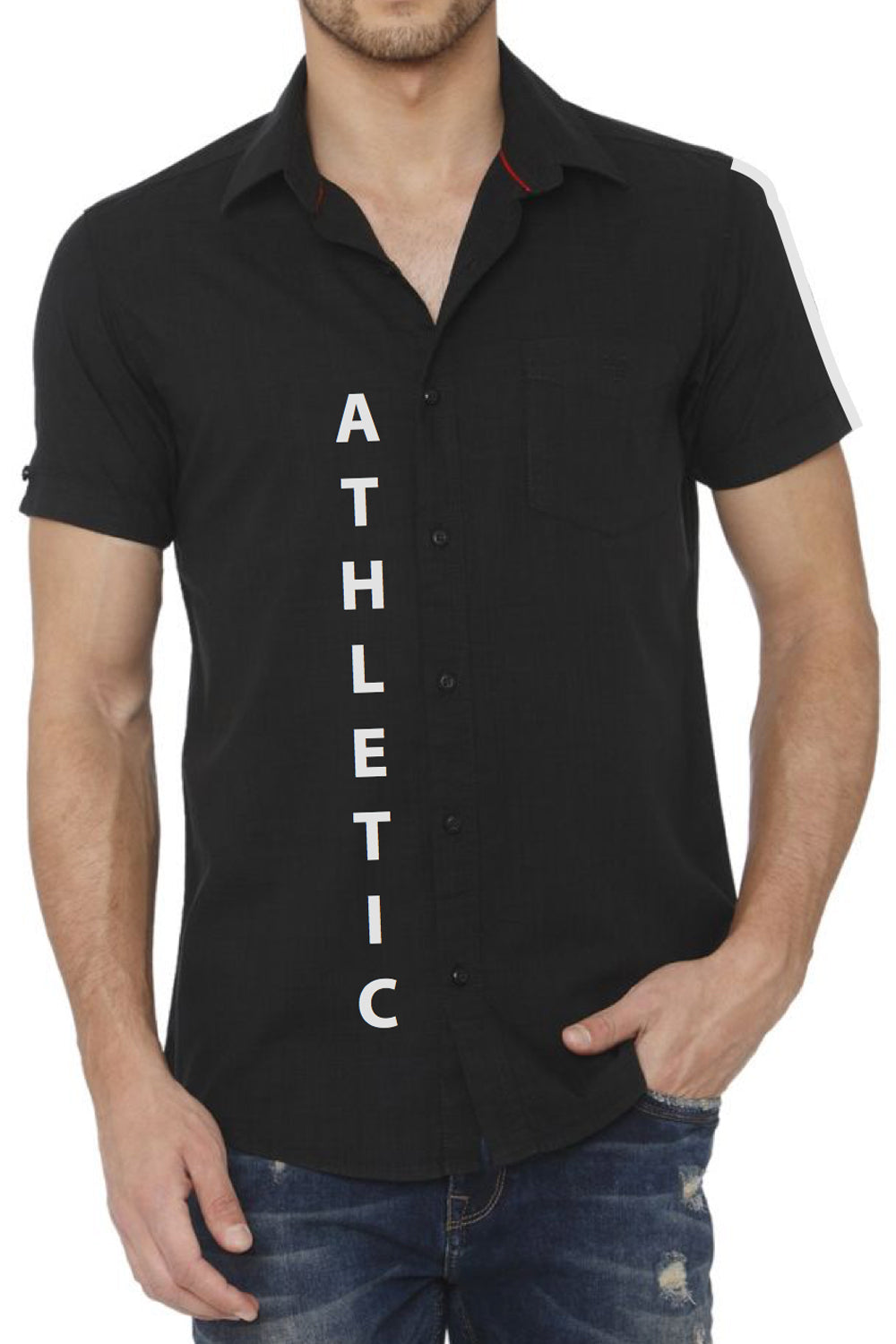 Harry Black Athletic half sleeve shirt