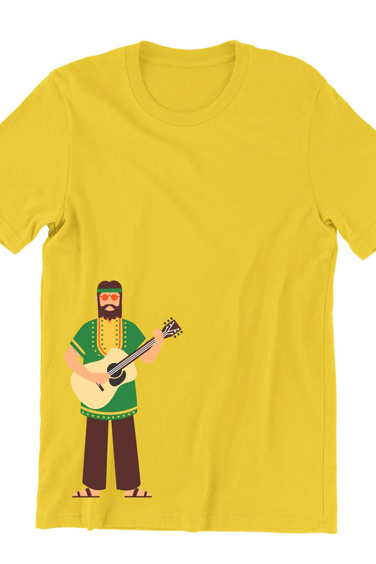 Hippie Music Yellow Tshirt