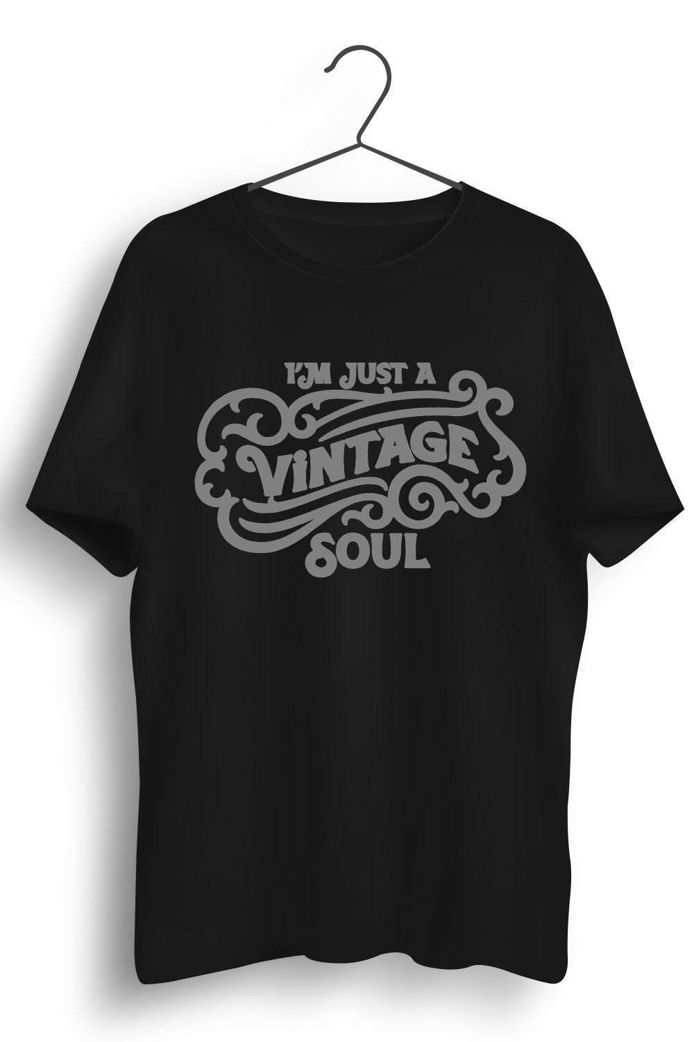 Vintage Soul Graphic Printed Black Tshirt