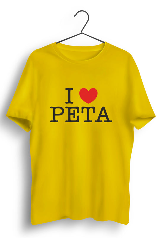 I Love Peta Yellow Tshirt