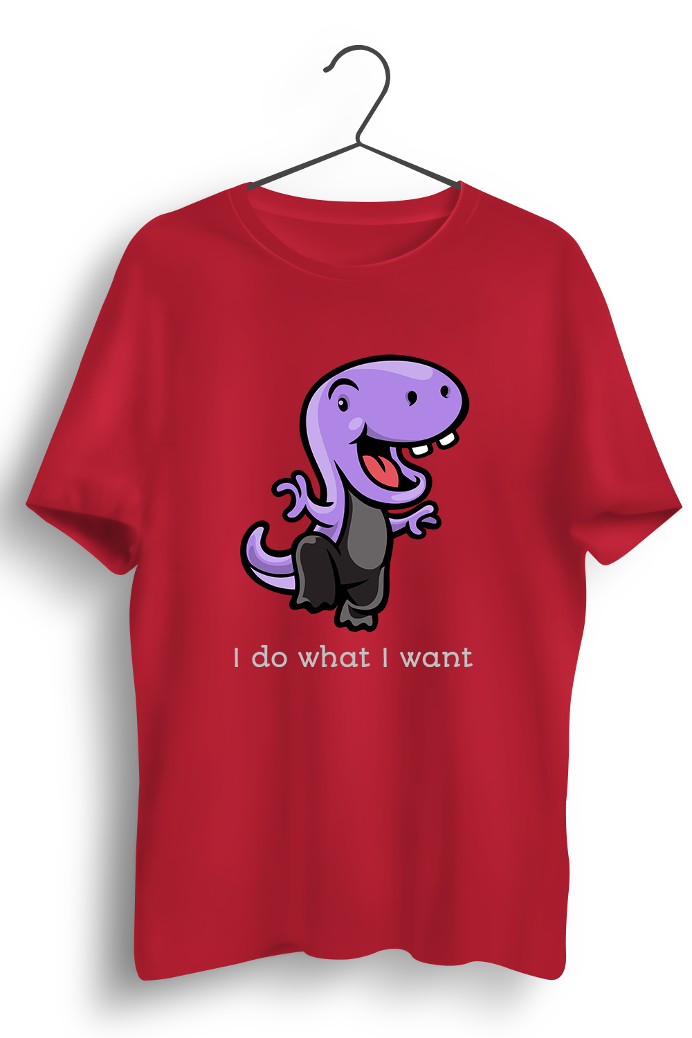 I Do What I Want Graphic Printed Red Tshirt