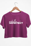 Imperfectly Perfect Graphic Printed Purple Crop Top
