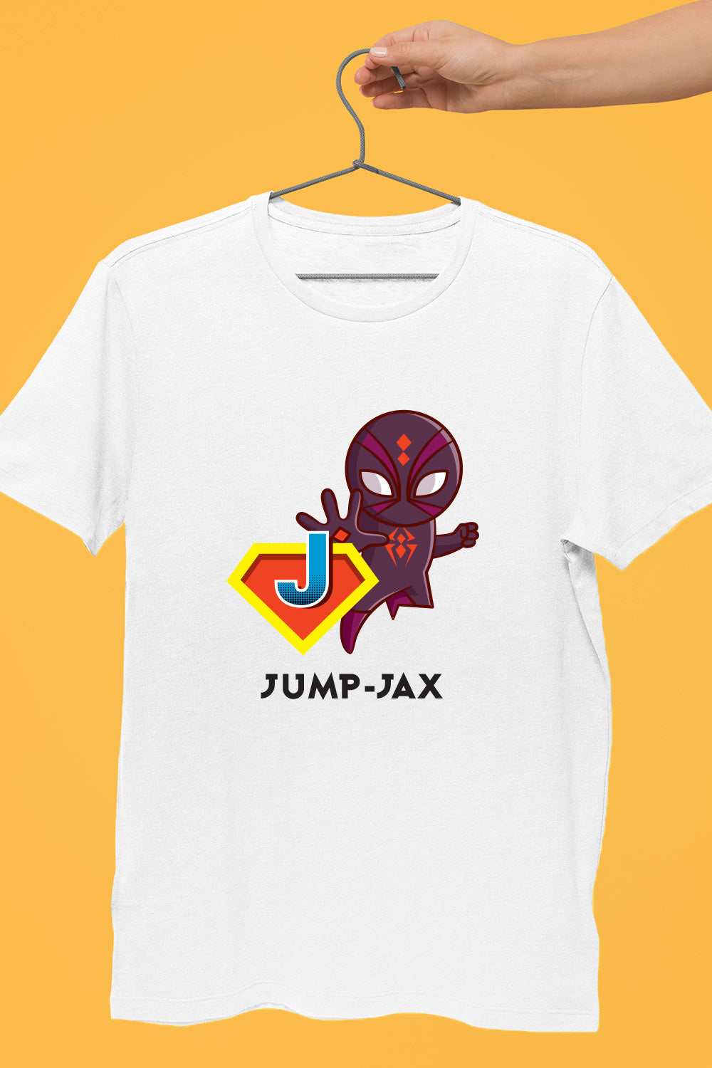 JumpJax by Styched White Dry-Fit T-Shirt