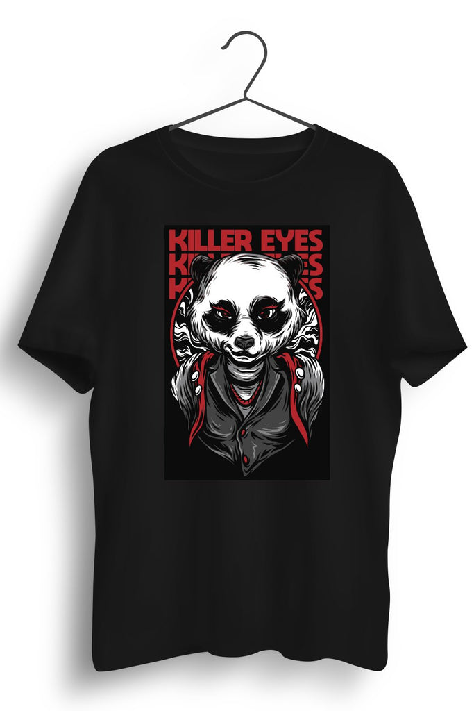 Killer Eyes Graphic Printed Black Tshirt