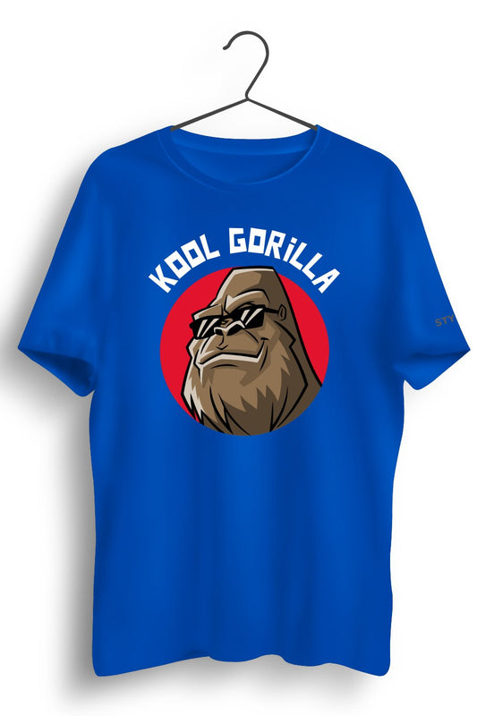 Kool Gorilla Graphic Printed Blue Tshirt