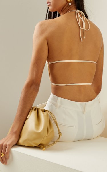 Large Subtle White Open Back Halter Top – Styched Fashion