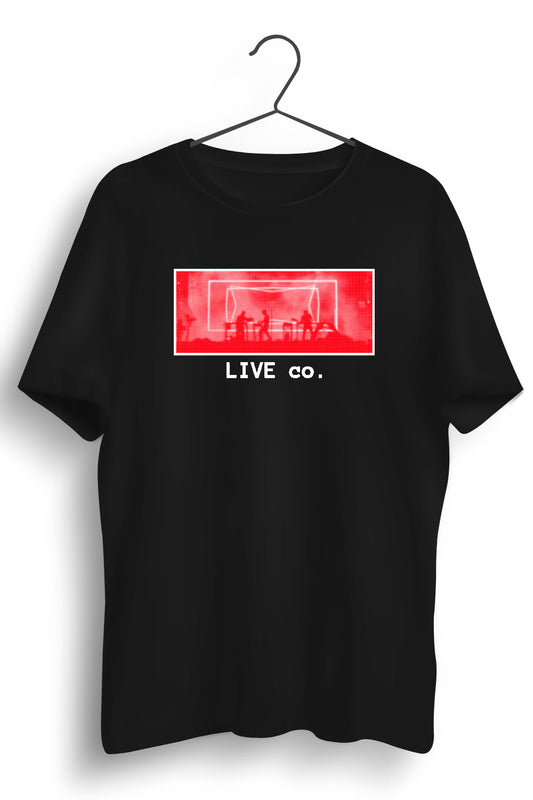 Live Co Concert Graphic Printed Black Tshirt