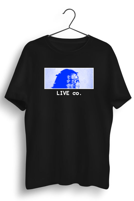 Live Co Mystery Graphic Printed Black Tshirt