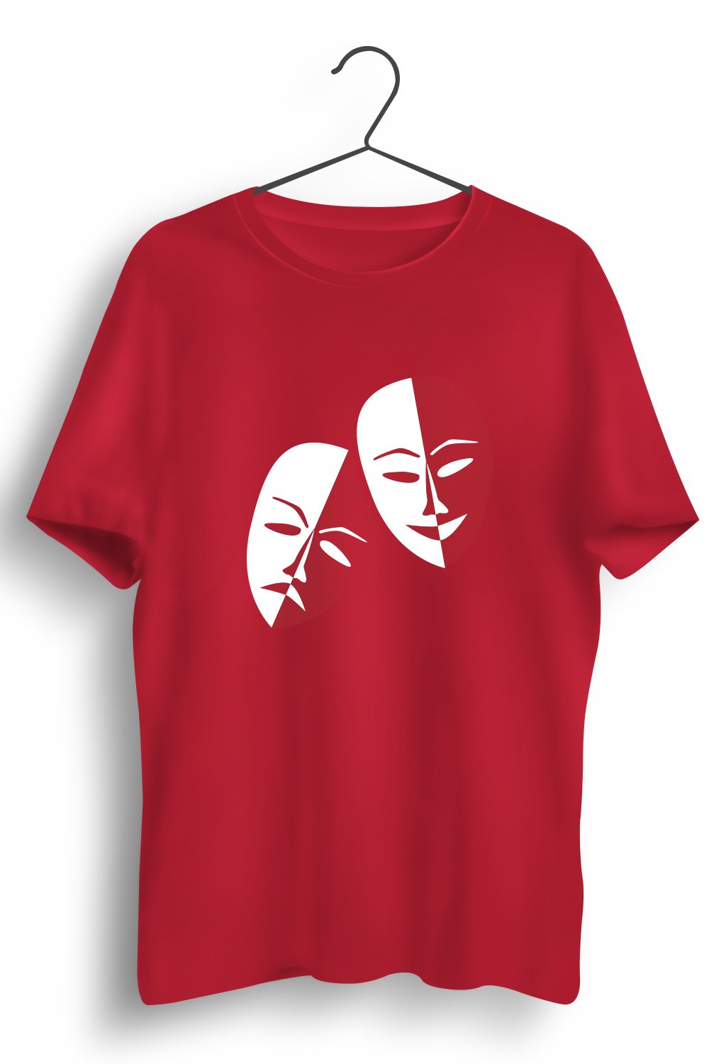 Masked Lives Graphic Printed Red Tshirt