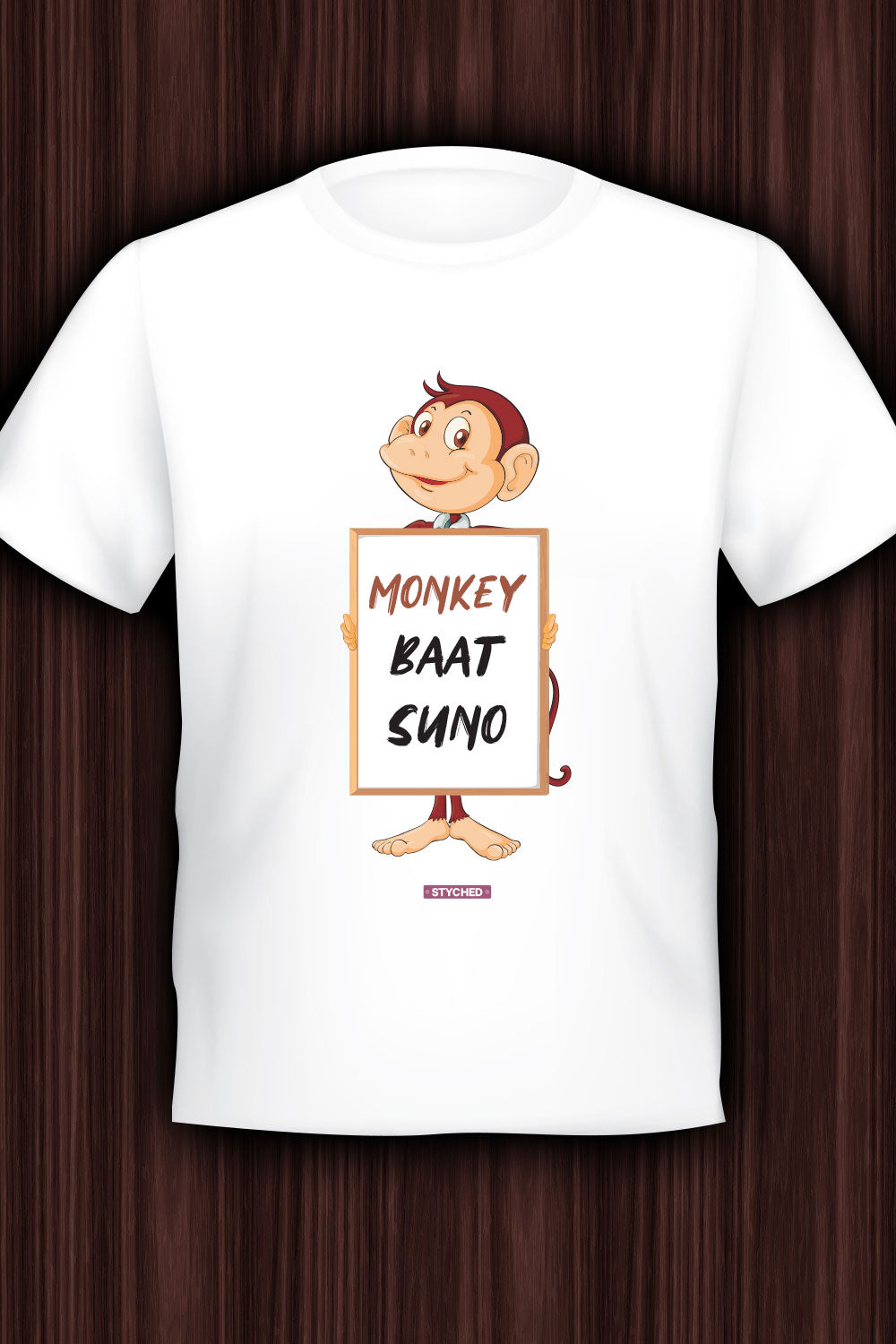 Mann Ki Baat Suno - Quirky Graphic T-Shirt White Color