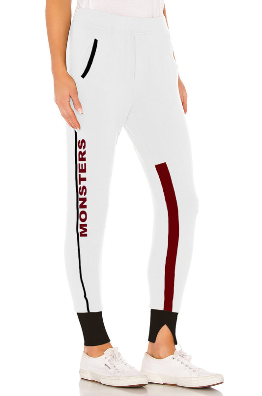 Monsters White Joggers