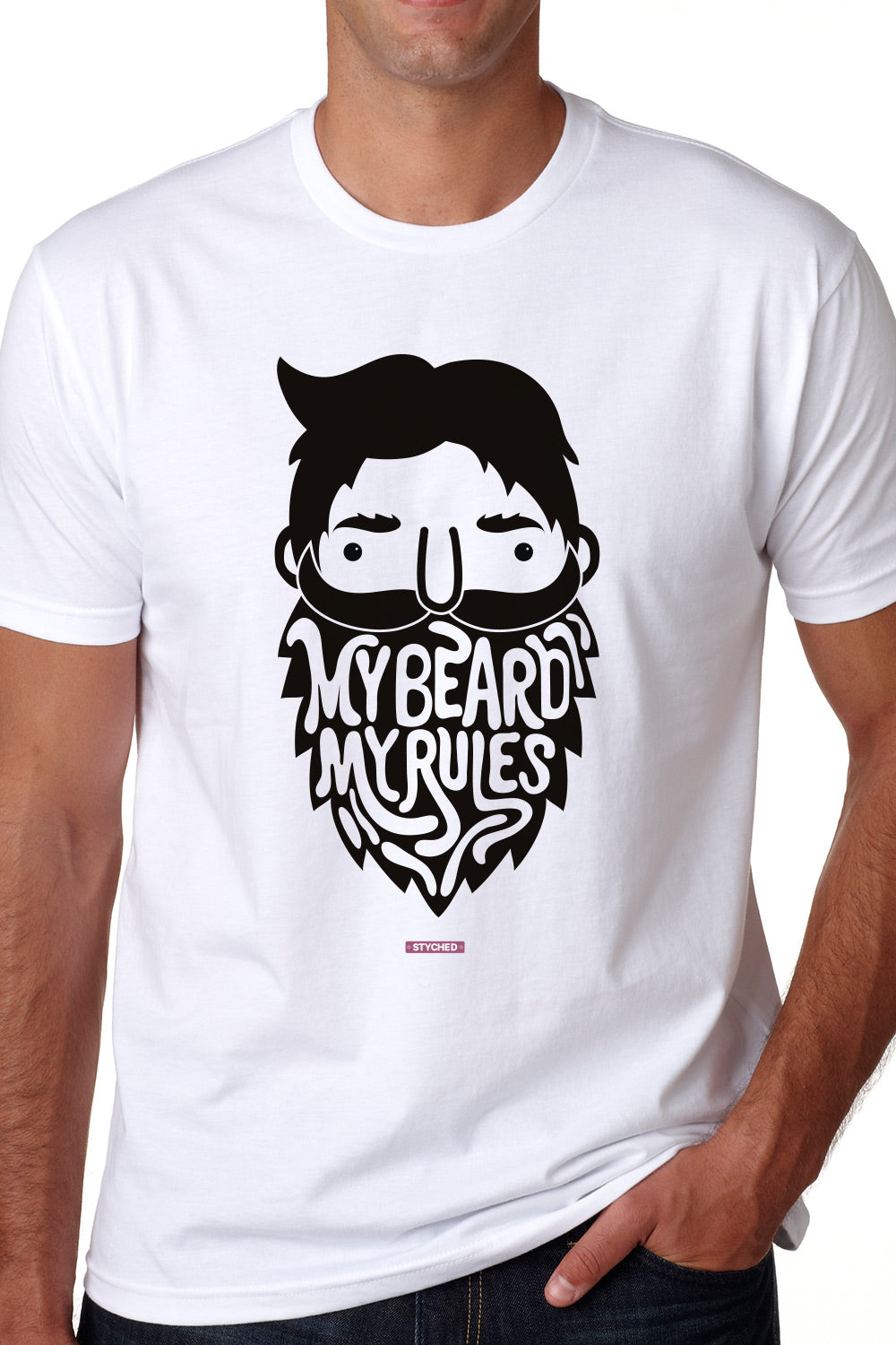 My Beard My Rules - Graphic T-Shirt White Color