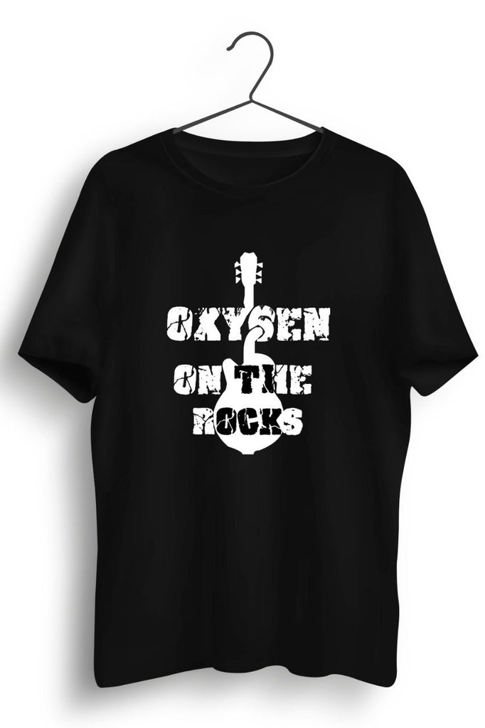 Oxygen On The Rocks Logo Black Tshirt