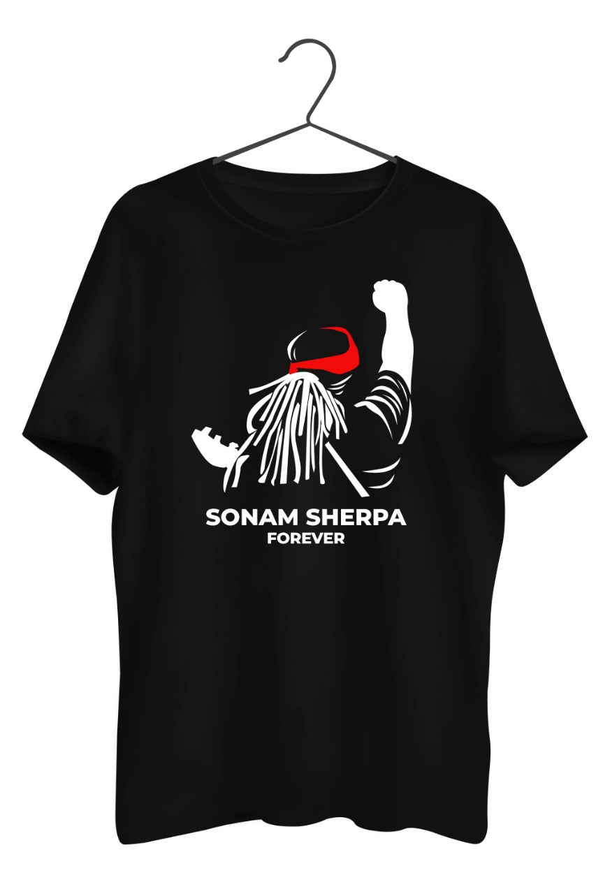 Sonam Sherpa Forever Parikrama Black Tshirt