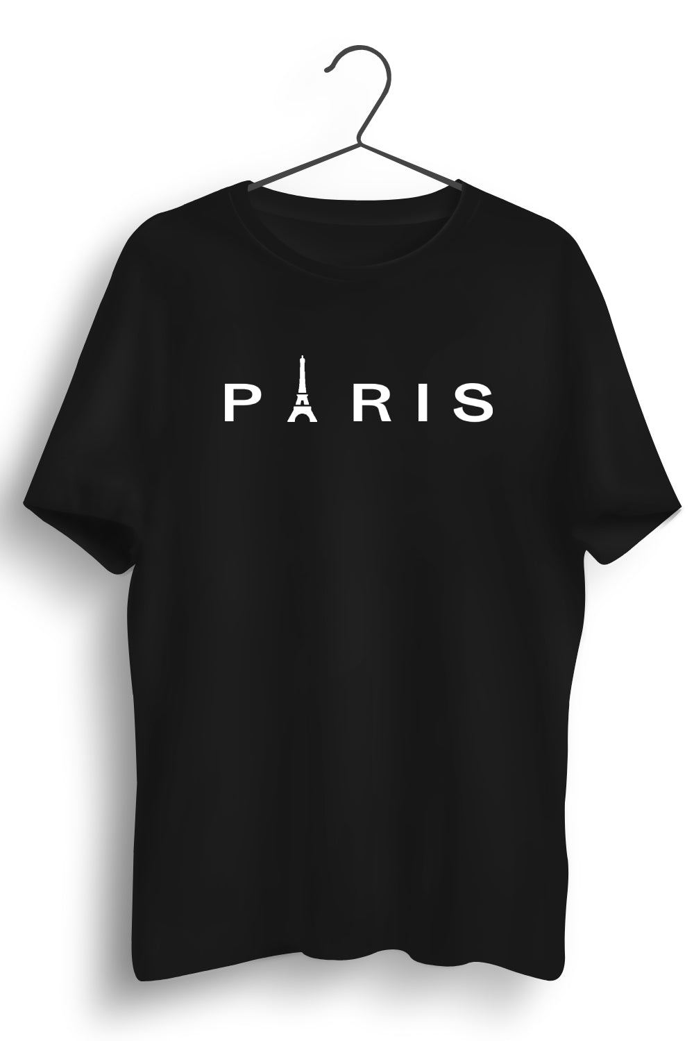 Paris Graphic Printed Black Tshirt