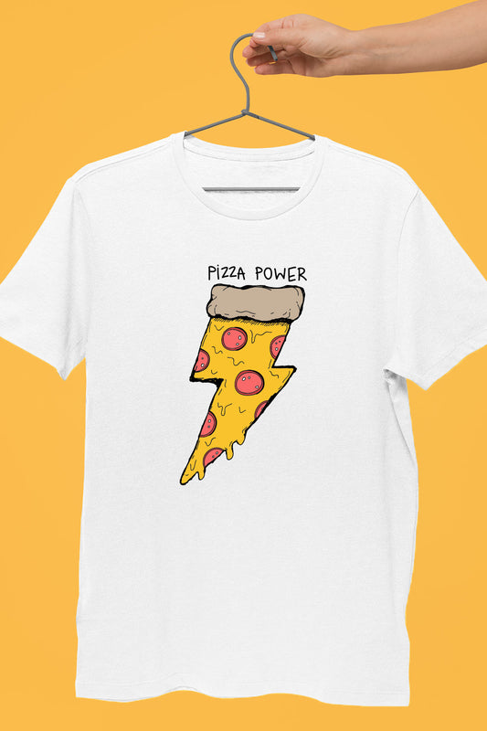 Pizza Power White Tshirt