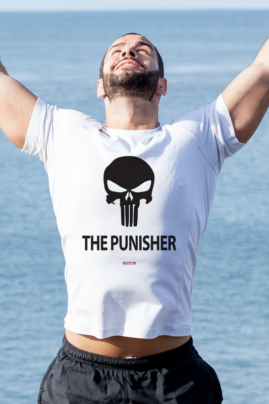 The Punisher White Dry-Fit T-Shirt