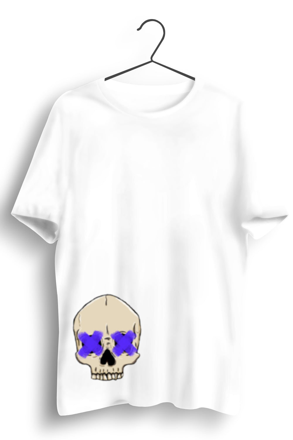Punk Skull Graphic Printed White Tshirt