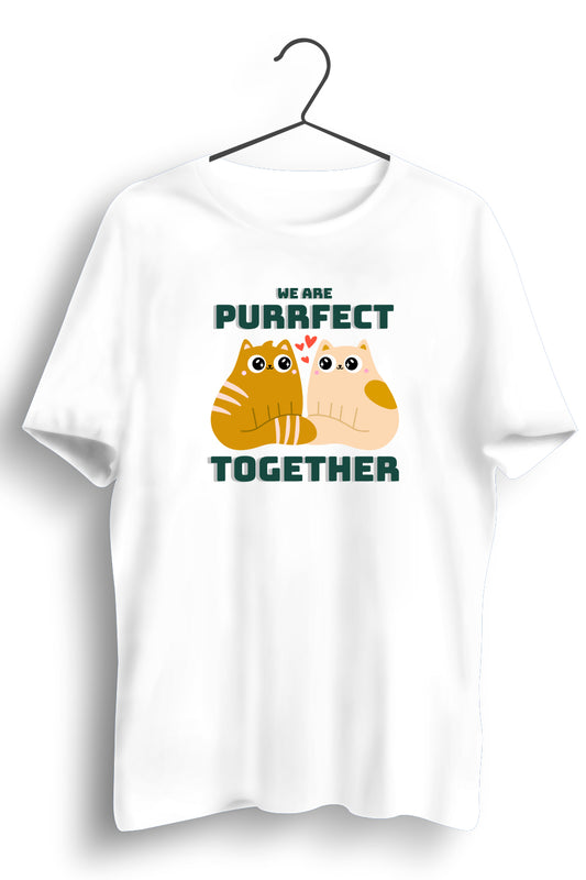 Perfect Together Printed Cute White Tshirt