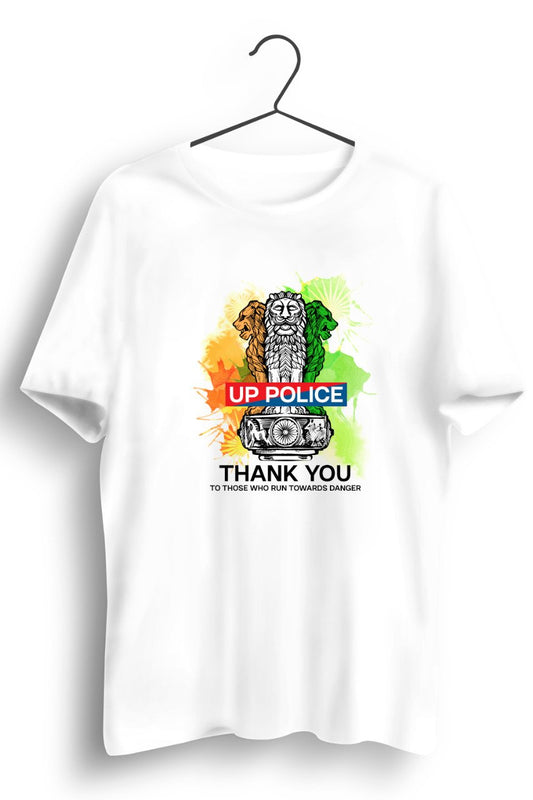 Thank You U.P Police White Tshirt