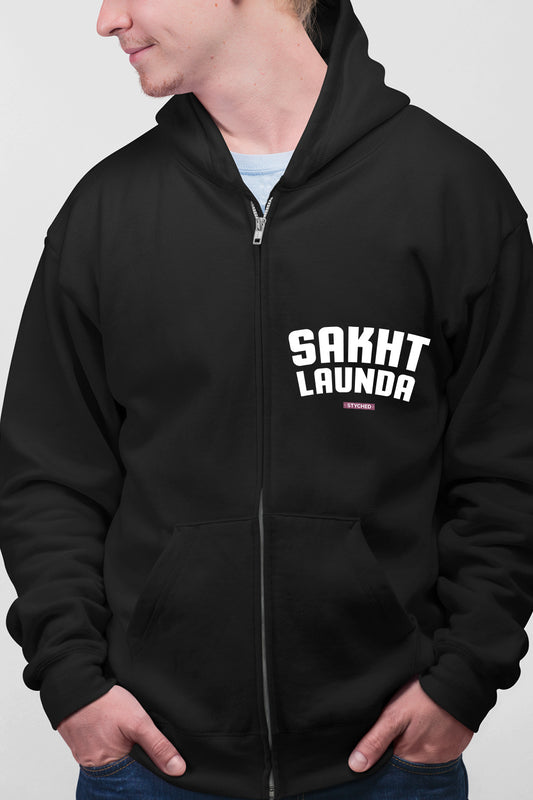 Sakht Launda - Full Zip Premium Hoodies Black No Threads