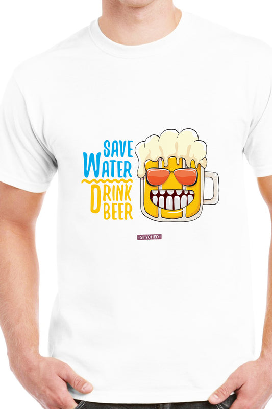 Save Water, Drink Beer - Funny Graphic TShirt