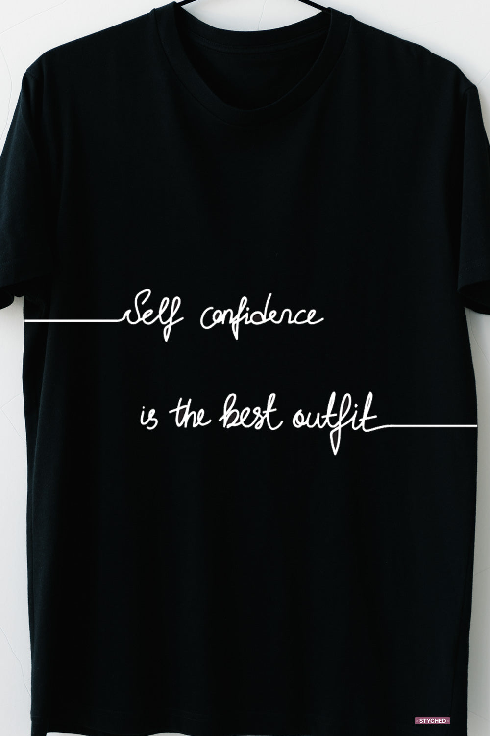 Self Confidence is the Best Outfit - Black Casual TShirt