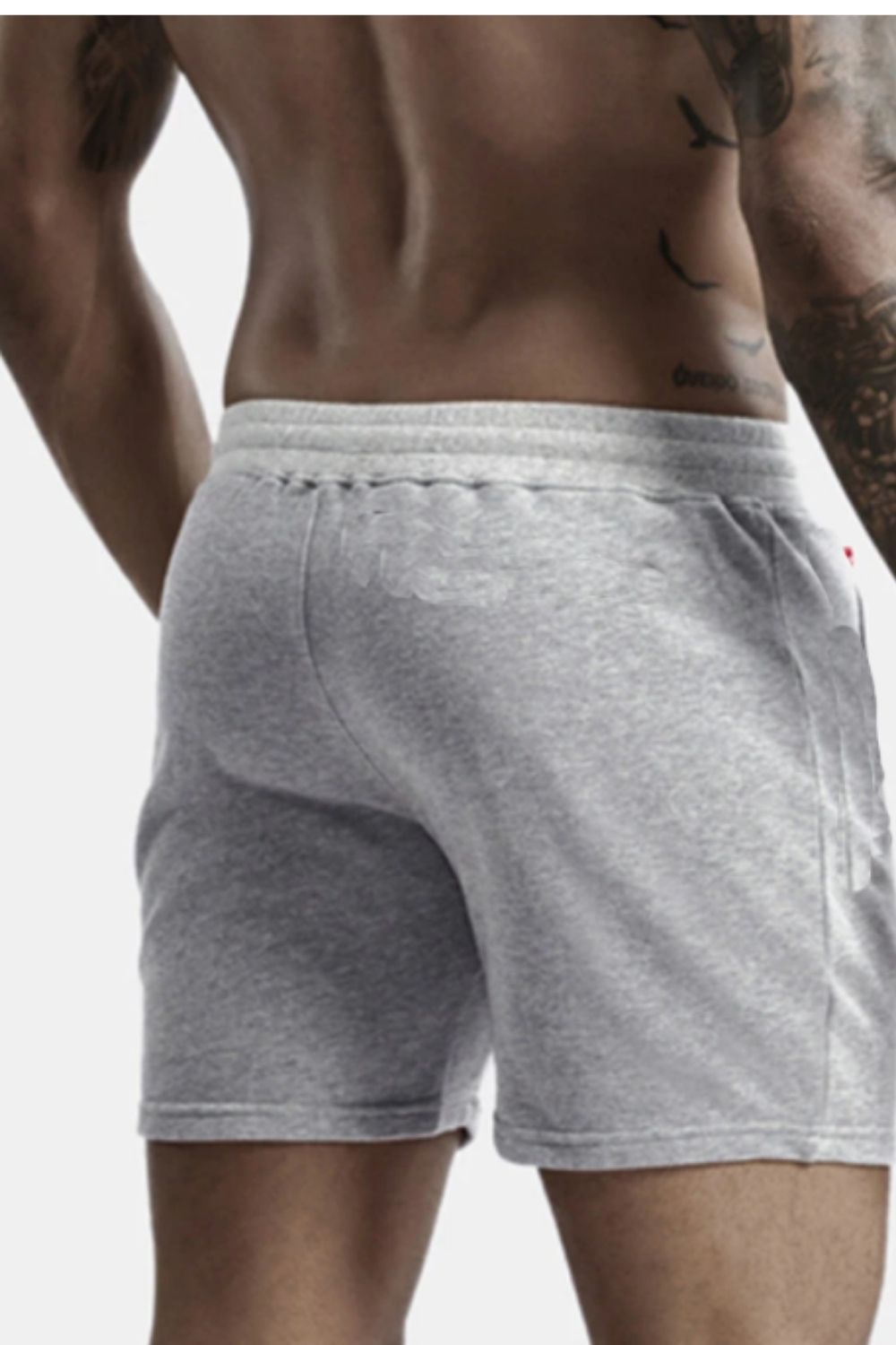 Side Pocket Grey Fitted Shorts